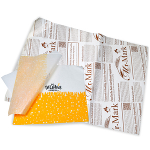 Carta pergamena colorata fogli di carta per alimenti oleati a prova di Sandwich Wrap Wax Deli per biscotti fatti a mano Carmels - Product Image 2