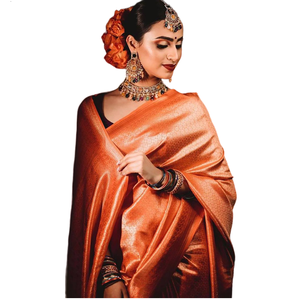 Saree indien de bonne qualité dernier Banarasi Saree en soie douce pour mariage et fête au prix de gros du fabricant indien - Product Image 1