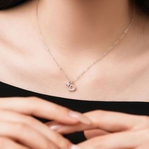 Collar con Colgante de Letra D del Alfabeto, Marca Dylam Charm, para Mujer, como Regalo de Cumpleaños, Antideslustre, con Circonita 5A - Product Image 4