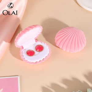 Caja <span class=keywords><strong>de</strong></span> anillo <span class=keywords><strong>de</strong></span> boda <span class=keywords><strong>de</strong></span> concha <span class=keywords><strong>de</strong></span> franela suave <span class=keywords><strong>de</strong></span> <span class=keywords><strong>pana</strong></span> pequeña, caja <span class=keywords><strong>de</strong></span> paquete <span class=keywords><strong>de</strong></span> anillo colgante <span class=keywords><strong>de</strong></span> pendiente <span class=keywords><strong>de</strong></span> regalo exquisito lindo - Product Image 2