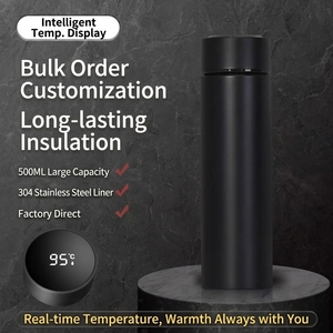 Bouteille d'eau isotherme électrique 500 ml avec infuseur, affichage LED de la température, thermos intelligent personnalisé - Product Image 4