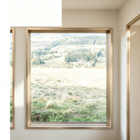 Fenêtre fixe GAAS, nouveau style, design en aluminium, grandes fenêtres, double vitrage à faible émissivité et à l'argon