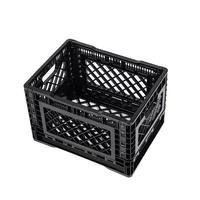 Caisse en plastique pliable et empilable de 26 litres, robuste, pour le stockage et le transport de légumes, fruits, bière, vin, produits agricoles et lait
