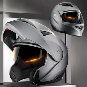 Casco de motocicleta de cubierta completa con certificado de clase 3C, lentes dobles Bluetooth, 25-300A, uso General, hombres, mujeres, pilotos, cuatro estaciones - Product Image 4
