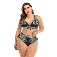 Beautyshow-Maillot de bain deux pièces personnalisé 4XL de grande taille Bikini string ajustable de grande taille