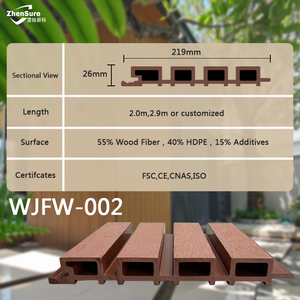 Panneau mural extérieur en WPC à rayures modernes, imperméable et ignifuge, pour les maisons et les utilisations commerciales - Product Image 2