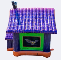 Château gonflable d'Halloween, animation de vampire et de fantôme, matériau PVC écologique, certifié CE, garantie de 3 ans, Halloween