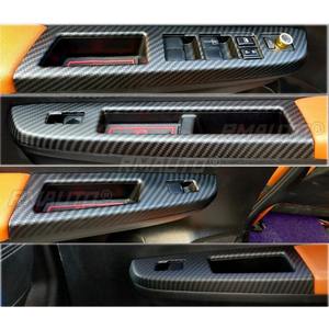 Panneau de commande des boutons de lève-vitres en fibre de carbone, décoration de cadre d'accoudoir intérieur éclairé pour Subaru XV 2012-2014 - Product Image 5