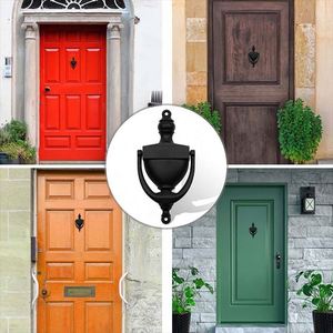 WEKIS Moderno 5/6 Negro Timbre de Puerta Tipo Urna, Herraje Duradero de Latón Sólido y Aleación de Zinc, Instalación con Tornillos, Diseño Rústico Insonorizado - Product Image 5