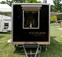 Camion de cuisine mobile 220V avec glace, pizza, café, hot-dogs, remorque de concession, chariot