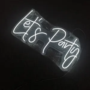 Hot Koop Custom Led Neon Sign Wall Mounted Led Flex Neon Licht Reclame Teken Laat 'S Party Neon Sign