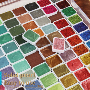 Set di Colori ad Acquerello Solidi SeamiArt 120 Colori, Mezza Tavolozza con Scatola in Latta per Forniture Artistiche - Product Image 6
