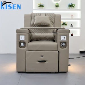 Kisen Unique Design Salon Furniture Pedicure Spa Chair Luxury Electric Massage Reclining Modern Foot Care <b>Bath</b> Chair with <b>Lights</b> - Product Image 4