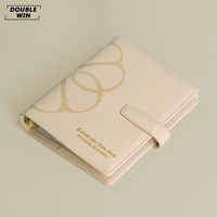 Carnet en cuir PU personnalisé avec logo doré en relief, agenda sur mesure pour cadeau d'entreprise, réunion d'affaires