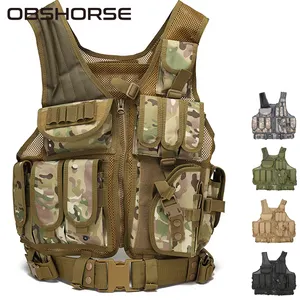 OBSHORSE Großhandel Outdoor CS Sicherheits training Mesh Molle Chaleco Tactico CS Taktische Weste Atmungsaktive Kampf Taktische Weste