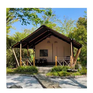 Holz Doppels chicht Jurte Luxushotel Resort Barra cas Carpa Tiendas de Campana Camping Holzstange Safari Glamping Zelt zu verkaufen