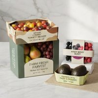 Boîte de rangement pour légumes en plastique PP ondulé creux empilable, imperméable, pour le transport des fruits