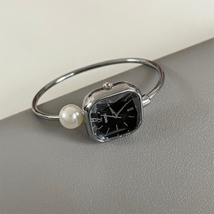 Orologio da Polso <span class=keywords><strong>Vintage</strong></span> con Quadrante Quadrato in Perle, Cinturino in Lega, Eco-Friendly, per Donne, Lusso Leggero, Moda Retrò - Product Image 4