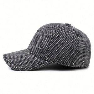 Casquette de baseball d'hiver réglable en coton avec protection auditive pour hommes d'âge moyen et personnes âgées, anti-froid, chaude et épaisse, pour activités sportives en extérieur - Product Image 3