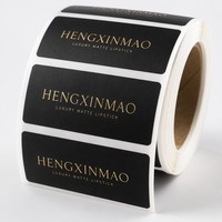Etiqueta Adhesiva de Vinilo Impermeable Personalizada con Impresión de Logotipo para Lápiz Labial, Brillo Labial, Botellas de Maquillaje y Cosméticos
