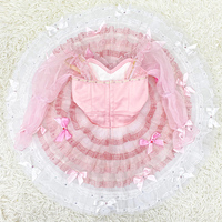 Costume de ballet rose avec nœud, variation de fée marionnette, tutu de ballet professionnel 100 % polyester pour performance de danse féminine adulte