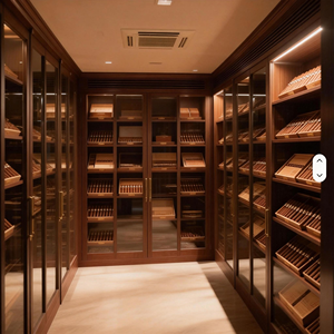 Vitrine de magasin de cigares et de tabac de luxe sur mesure, en bois massif, éclairage écologique, vitrine de cigares, vitrines en verre, personnalisation - Product Image 2