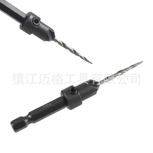 Hex Shank Countersink Drill Set Steel Application Bright Finish Tapered Woodworking Drills - Product Image 2