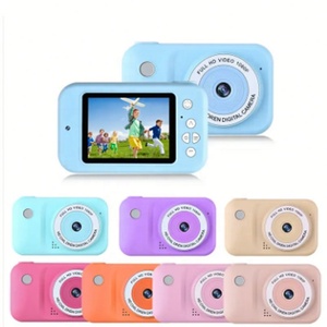 Nouvel appareil photo numérique pour enfants (filles et garçons) avec écran 2,4 pouces, capteur MOS, fonction selfie, design dessin animé, cadeau d'anniversaire, photographie en basse lumière, un clic - Product Image 2
