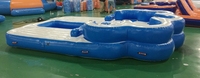 Plateforme flottante gonflable en PVC Drop Stitch avec dossier, certifiée CE, 4,5x3,6m, pour extérieur