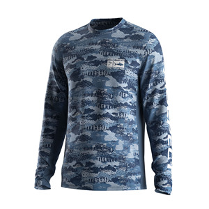 Camiseta Casual de Pesca para Hombre UPF100+ con Manga de Malla Elástica y Logotipo Personalizado, Ropa para Pescadores - Product Image 1