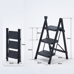 Échelle pliante de grenier de qualité supérieure, <span class=keywords><strong>support</strong></span> ODM/OEM, échelle compacte de style moderne, échelle à double usage - Product Image 3
