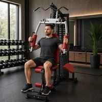 Appareil d'entraînement multi-stations professionnel et durable pour un entraînement complet du corps (poitrine/dos/jambes) tout-en-un en acier inoxydable pour la force et la remise en forme