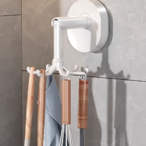 Xoay Sáu-Claw hút chân không cốc hút móc tái sử dụng có thể tháo rời có thể gập lại có thể tháo rời phòng tắm nhà bếp tường lưu trữ móc linh hoạt - Product Image 5
