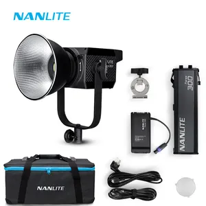 Nanlite Forza-Iluminación de fotografía para exteriores, luz LED COB Bowens, equipo de instalación de luces de vídeo, 300W, forza300B, 5600K