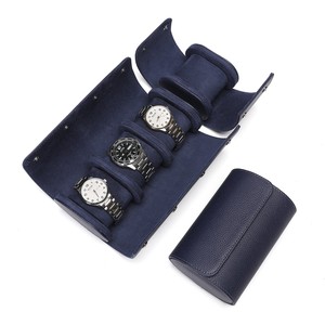 OEM logo da đồng hồ CuộN PU lưu trữ hiển thị da du lịch di động 1 2 3 trường hợp đồng hồ hộp - Product Image 2