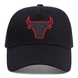 Gran oferta, <span class=keywords><strong>gorra</strong></span> de 6 paneles <span class=keywords><strong>con</strong></span> logotipo bordado personalizado, protección solar ajustable, <span class=keywords><strong>gorra</strong></span> de malla para camionero, <span class=keywords><strong>gorra</strong></span> de <span class=keywords><strong>toro</strong></span> - Product Image 2