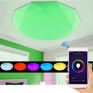 Điều Khiển Từ Xa Hồng Ngoại Rgb + Đèn Trần Led Trắng Ấm Đèn Trần Thông Minh Có Thể Điều Chỉnh Độ Sáng RGB 24W 110-220V - Product Image 4