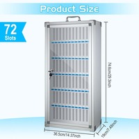Boîtier de rangement industriel pour téléphones portables à 72 emplacements avec insert en mousse et serrure à combinaison sécurisée pour armoire de rangement de téléphones portables sécurisée