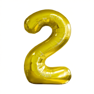 Party Love Gold Number <b>2</b> <b>Balloon</b> 100cm Metallic Foil Birthday Party Decor Kids Celebration Supplies - Product Image 4