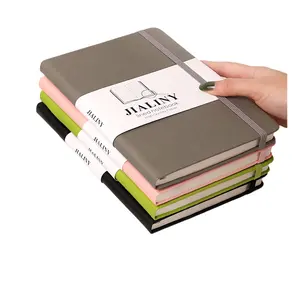 Factory Price A5 Hard Leather Smooth Hardcover Notebook Thickened Diary With Elastic Band Presentation Folder Shape