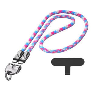 Cordón de teléfono cruzado 2 en 1 de carga rápida de 240 W, personalizado, 0,3 m, 1,2 m, duradero, grueso, 7mm, Cable tipo C trenzado de nailon - Product Image 1