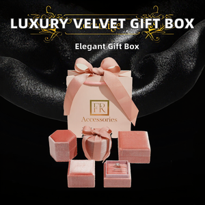 High Quality Bow Ribbon Square for Rings Pendants for Valentine's Day Gift Packaging Luxury <b>Velvet</b> Jewelry <b>Boxes</b> - Product Image 2
