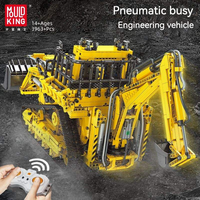 Moule roi 17023 3963 pièces ingénierie série RC pneumatique Bulldozer camion voiture briques modèle technique éducatif jouet Festival cadeau