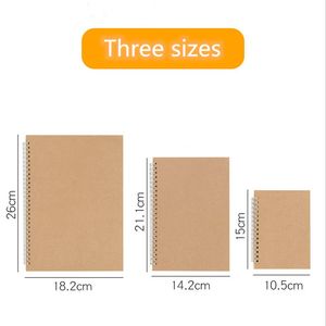 Tumama — livre de dessin personnalisé marron, carnet de notes pour artistes, en papier Kraft, exercices pour l'école, nouvelle collection <span class=keywords><strong>2021</strong></span> - Product Image 2