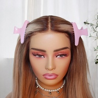 Perruque Lace Front Blonde Platine Racine Foncée Cheveux Européens Ondulés en Couches Dentelle HD Sans Colle Pré-Plumée Cheveux Remy
