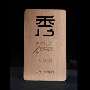 Comercio de negocios Aluminio anodizado Grabado Tarjeta en blanco Logotipo personalizado Metal Tarjetas personalizadas Grabado láser Espacios en blanco - Product Image 6