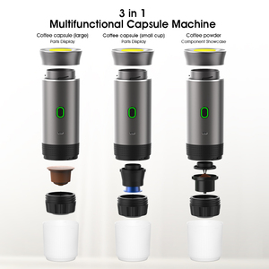 Machine à café automatique 3-en-1 chaude et froide 20 bars avec système de brassage, portable pour voiture, compatible café moulu et capsules - Product Image 3