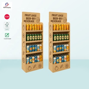 Siêu thị bán lẻ uống bia đóng chai hiển thị đứng các tông <span class=keywords><strong>Pop</strong></span> Up hiển thị đứng nước trái cây bia nước giải khát lon hiển thị giá - Product Image 3