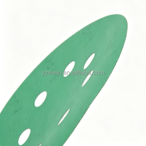 Papiers abrasifs à crochets et boucles de 5 pouces, 8 trous, film PET vert, disques abrasifs pour l'automobile - Product Image 4