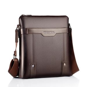 <span class=keywords><strong>Sac</strong></span> à Bandoulière <span class=keywords><strong>Homme</strong></span> en <span class=keywords><strong>Cuir</strong></span> PU Imperméable Rétro Classique Personnalisable, Style Affaires Simple et Portable - Product Image 4